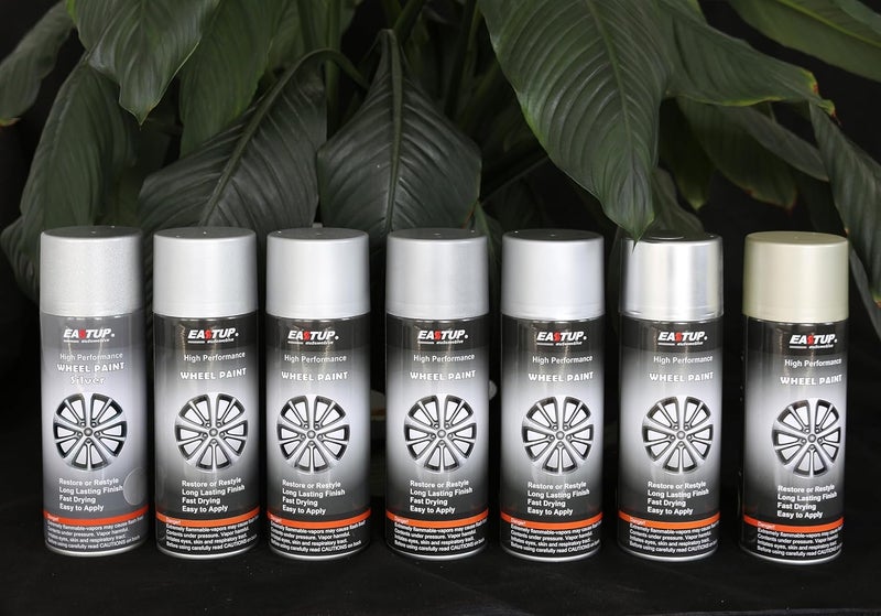 EASTUP Premium Metallic Acrylic Enamel Wheel Paint Pure Silver- Brilliant Finish, High Durability, Fade-resistant, Quick Drying Rim Coating Spray Paint. - Image 3